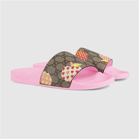 womens gucci les pommes sandal|Shoes .